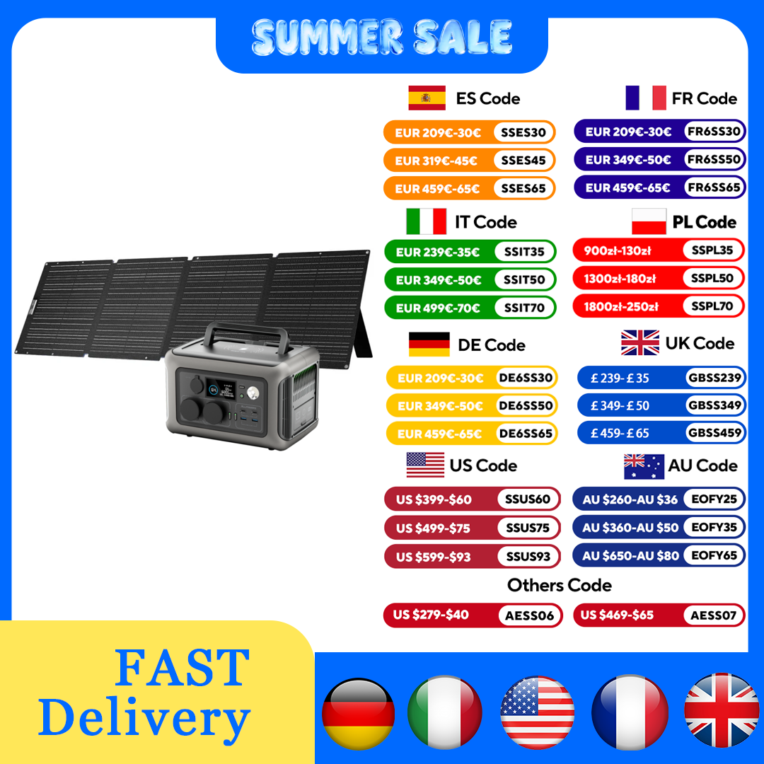 Solar Panel 200W - 올파워스 R600 파워스테이션 299Wh 600W 태양광