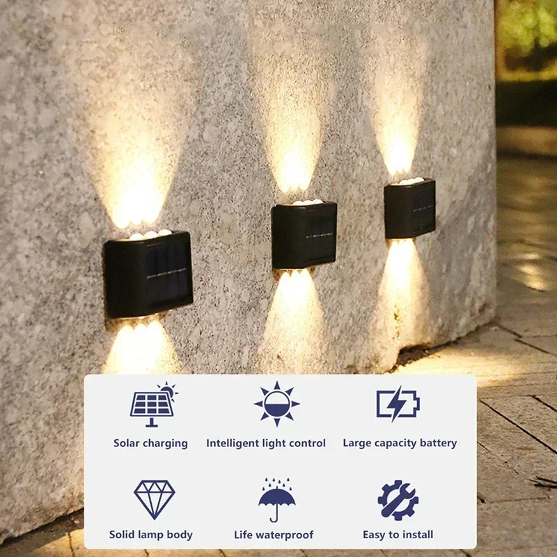 LED 태양광 조명 야외 방수 솔라 벽등 위아래 발광  - Solar Lamp 리뷰 및 가격