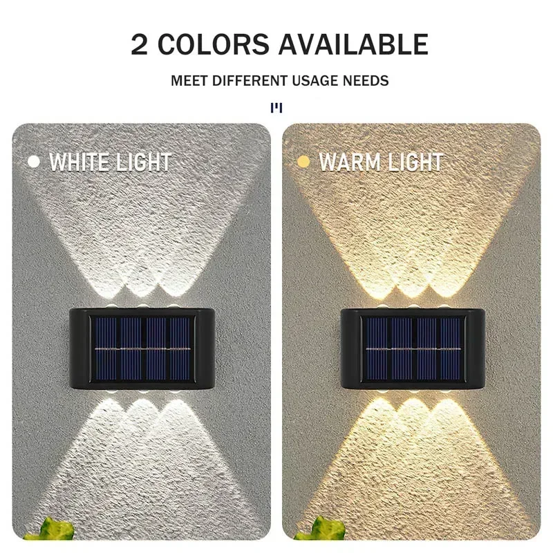 COB 태양광 벽등, 방수 야외 조명, 위아래 볼록 렌 - Solar Lamp 리뷰 및 가격