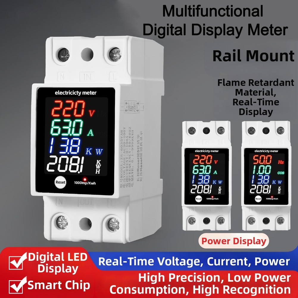 다기능 디지털 디스플레이 전압 전류 역률 전력계 ZS- - Energy Monitor Meter 리뷰 및 가격