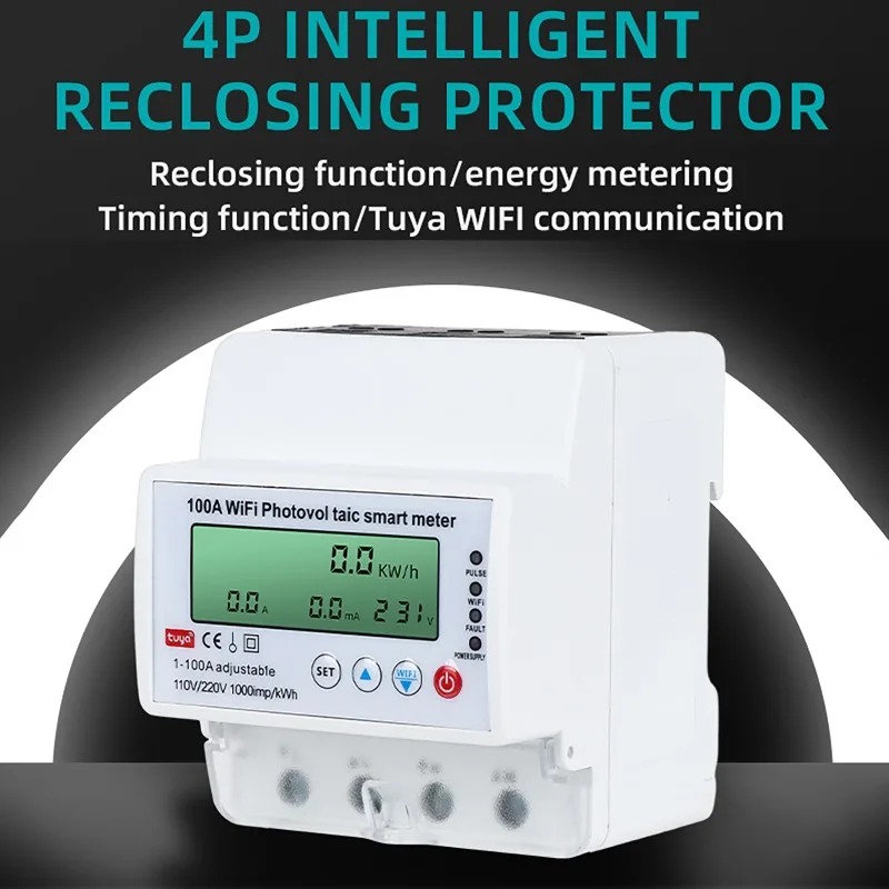 4P 1-100A WiFi 태양광 스마트 미터 1PH  - Energy Monitor Meter 리뷰 및 가격