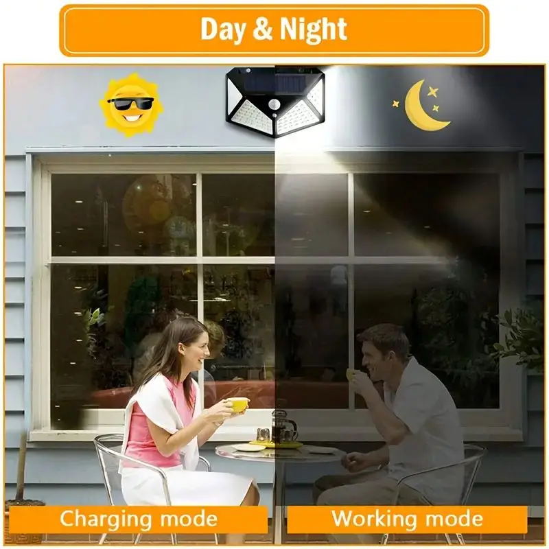 100LED 야외 태양광 정원등, 모션 센서 방수 태양 - Solar Lamp 리뷰 및 가격