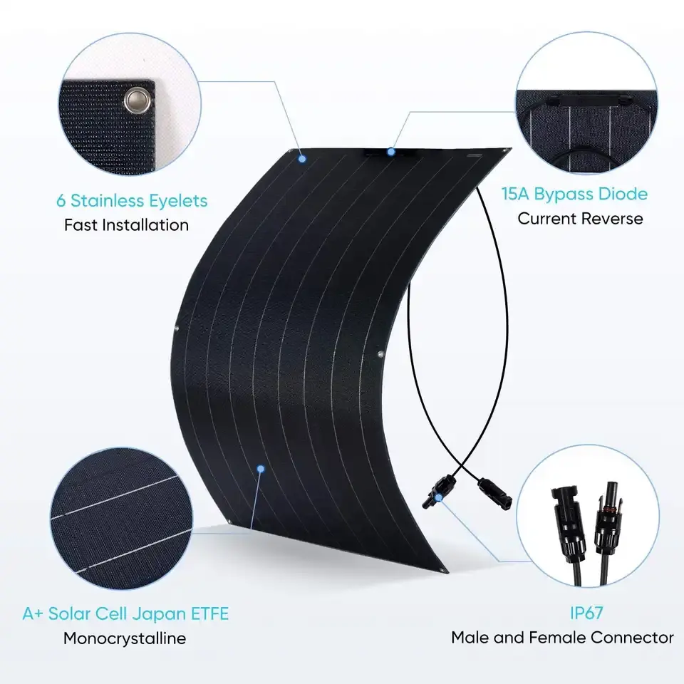 430W 단결정 실리콘 플렉시블 태양광 패널 (카라반  - Solar Panel 리뷰 및 가격