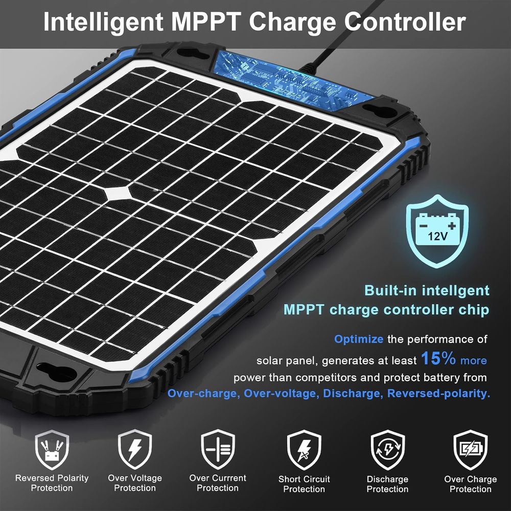 방수 12W 12V 태양광 배터리 충전기 및 유지관리  - Charge Controller Solar 리뷰 및 가격